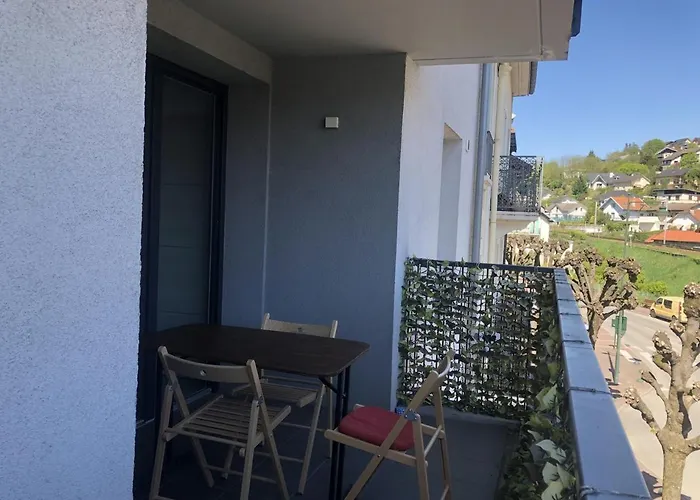 アパート T2 45m2 Le 29 1 Parking Terrasse, Centre-ville エクスレバン